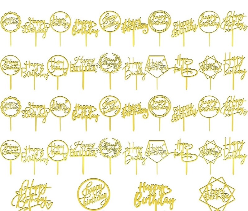 Asst. Gold HB AcrylicTopper