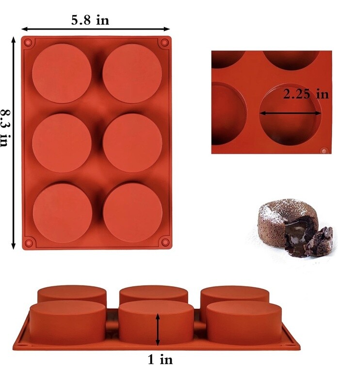 Cookie 6 Cavity Mold Silicone