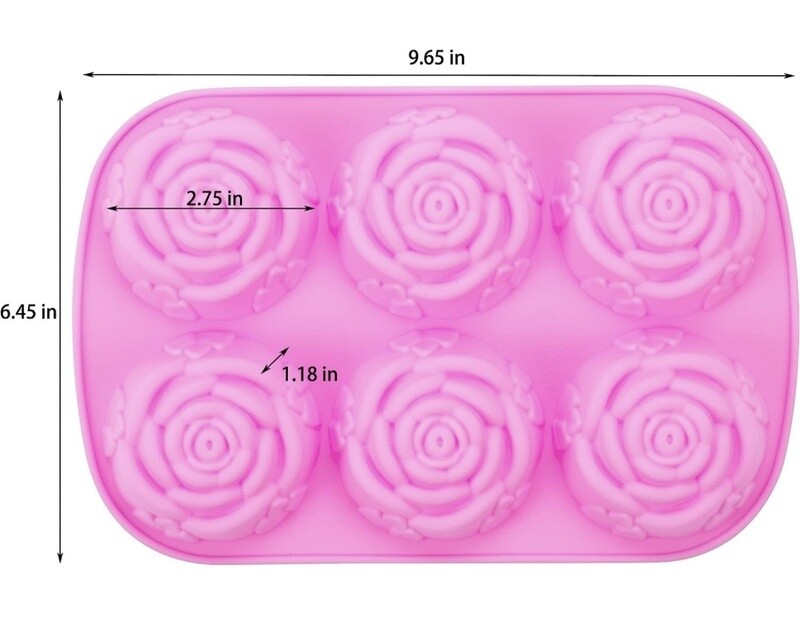 6-Cav Rose Silicone Pan Mold