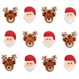 Santa/Reindeer Royal Icing Decs