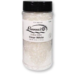 White Edible Glitter 4oz