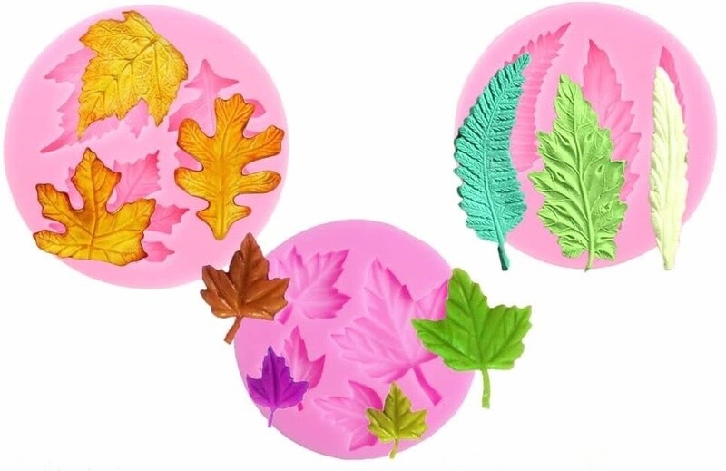 3-4Cav. Fall Leaves Mold Silicone