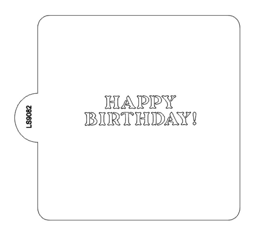 Happy Birthday Cap Stencil