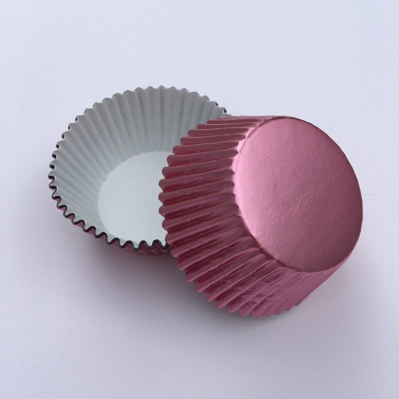 Baby Pink Foil Cups approx 40
