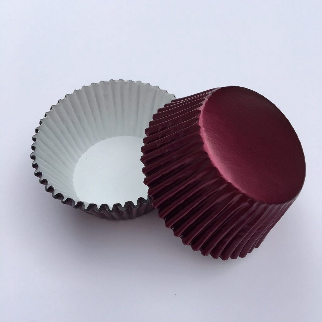 Burgundy Jumbo Foil Cup Pk24