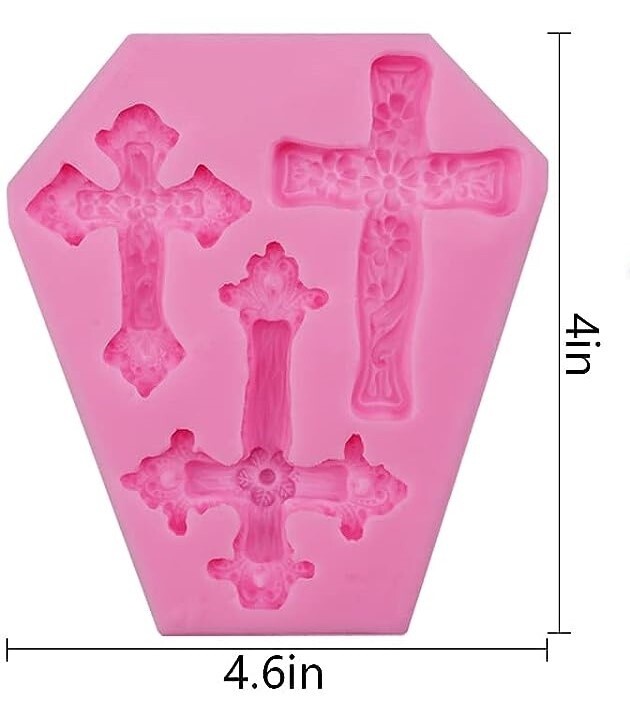 2-3" Crosses 3/Mold  Silicone