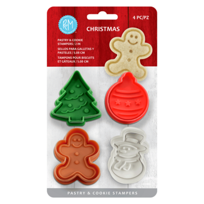 4Pc. Xmas Cookie Stamper Set
