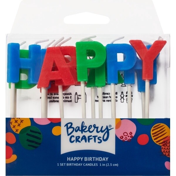 "Happy Birthday" Primary Candles