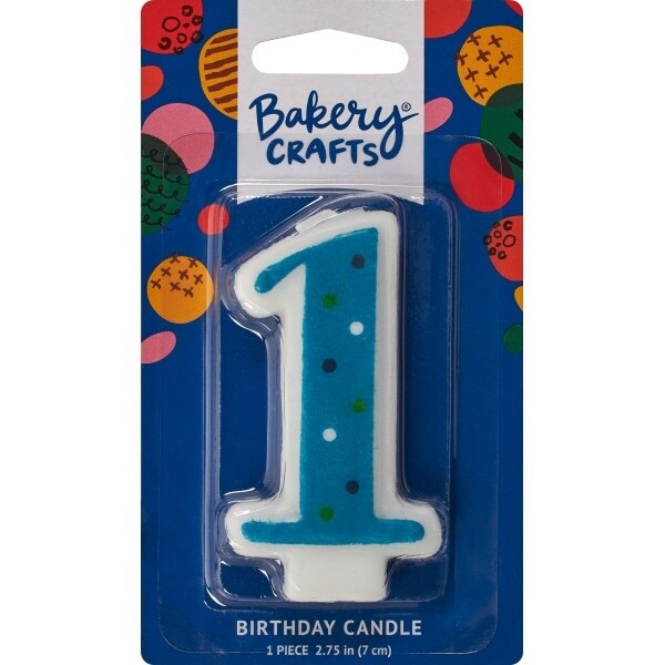 #1 Candle Blue w/Dots
