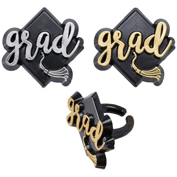 "Grad" Foil Cap Rings/6