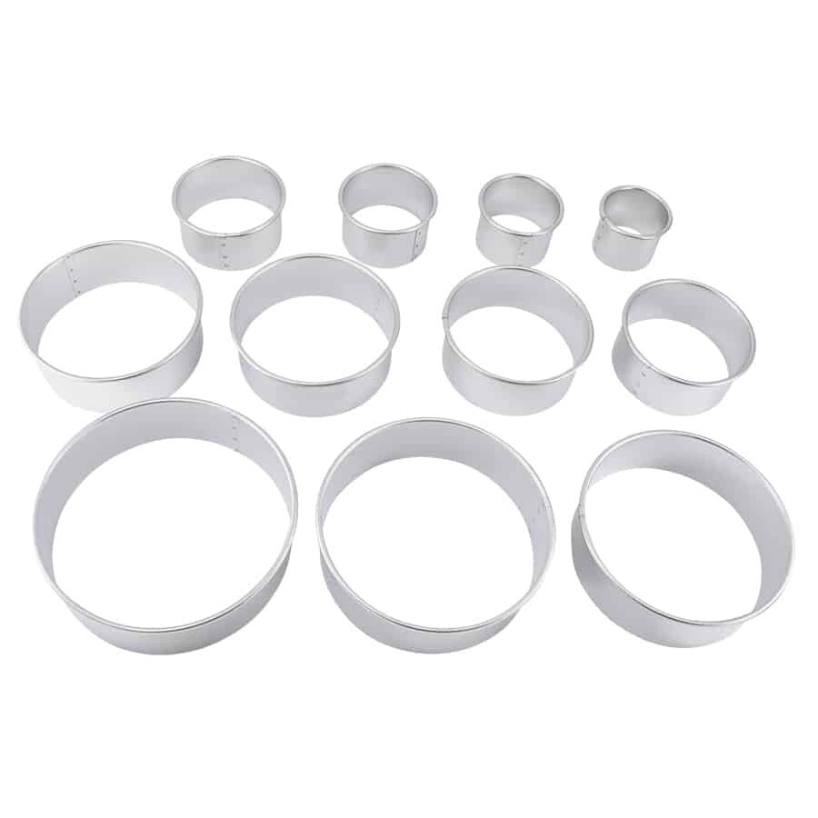 11pc. Plain Round Set Cutters