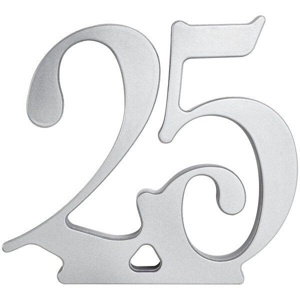 Silver 25 Monogram Topper