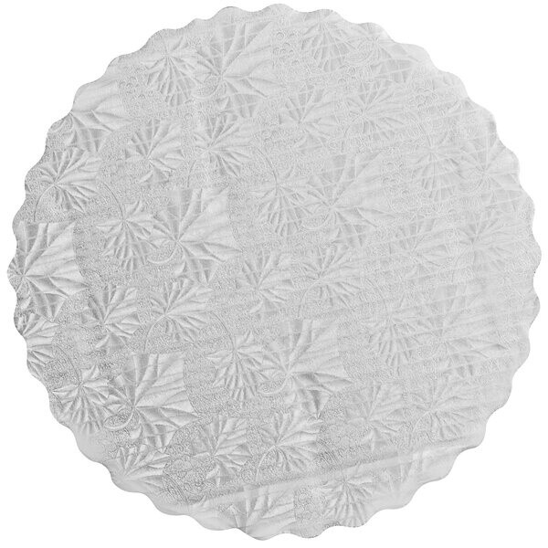 12&quot; Silver Scallop Board -Round