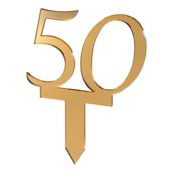 Gold 50 Acrylic Topper
