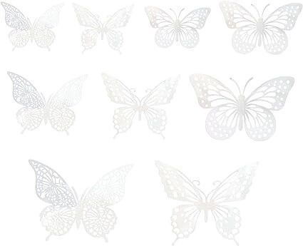 Silver Butterfly Toppers/6