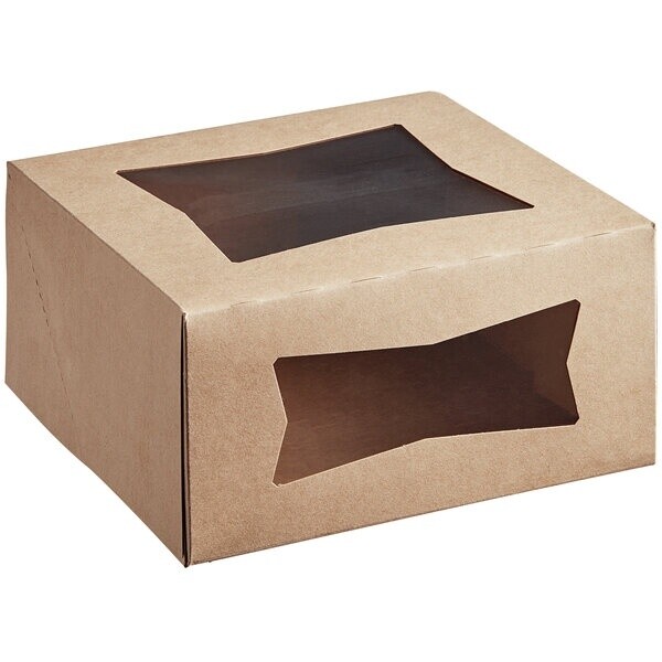 8x8x4 Kraft Brown Window Box