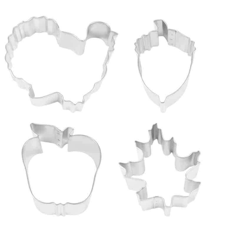 4Pc Thanksgiving Set of Cutters