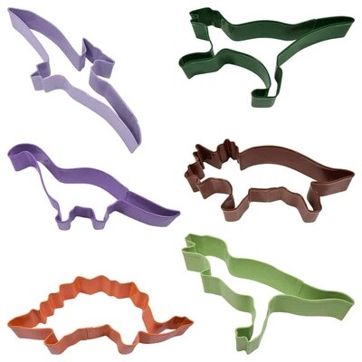 6Pc. Dinosaur Color Cutters