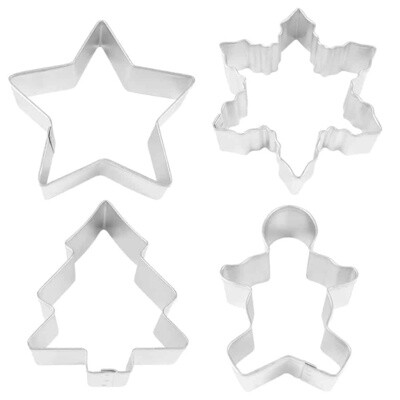 4Pc. Christmas Set of Cutters