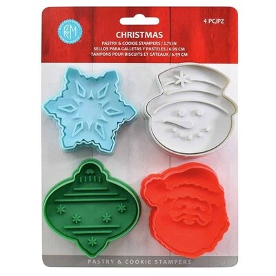 4Pc. Xmas Lg. Cookie Stampers