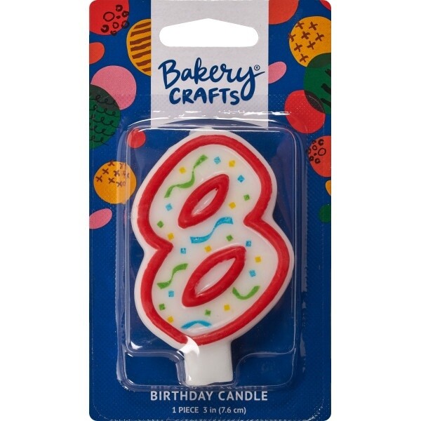 Party Red #8 Candle