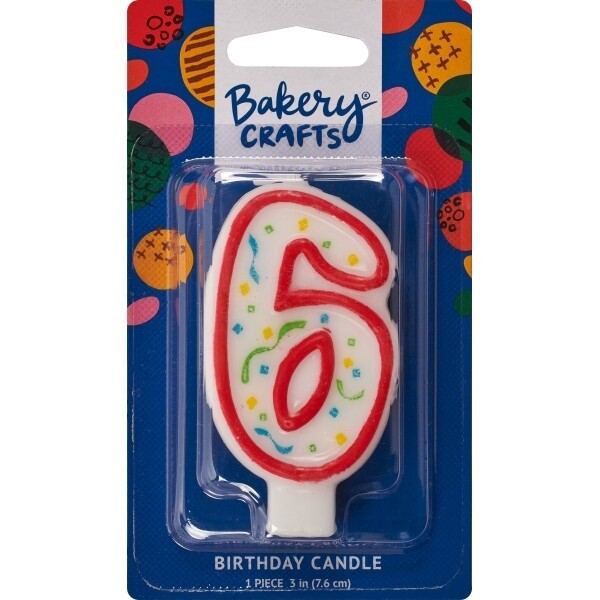 Party Red #6 Candle