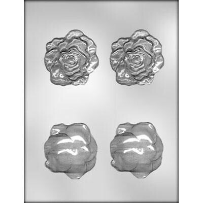 3D Rose Head Mold 2.75"