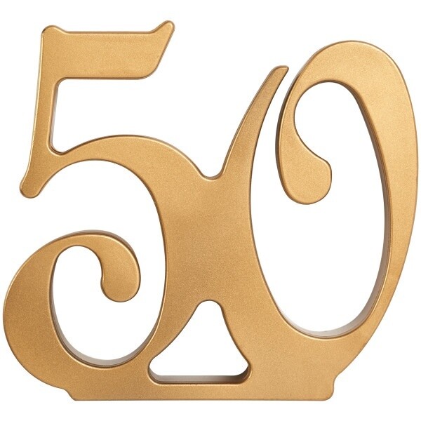 Gold 50 Monogram Topper