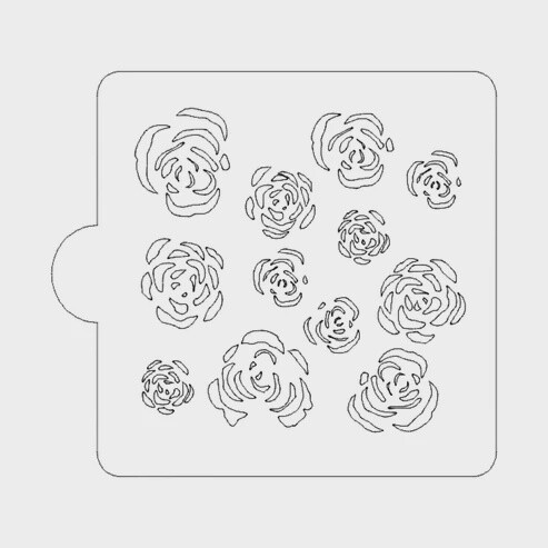Rose Petal Stencil