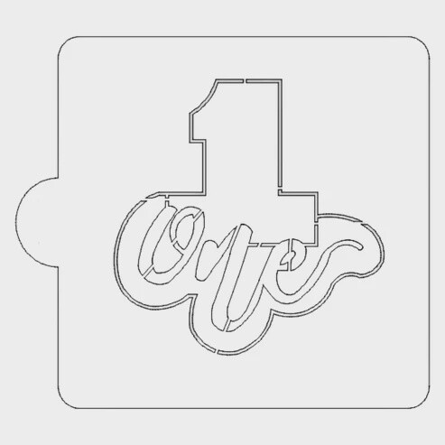 #1 with Word Stencil