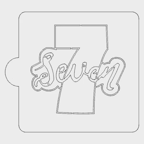 #7 with Word Stencil