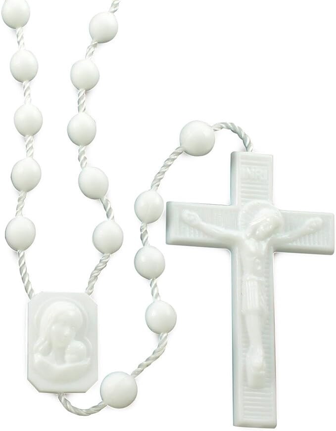 White Rosary Beads
