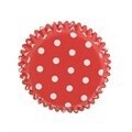Red Polka Dot Foil Baking Cups/30