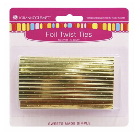 Gold Twist Ties/50