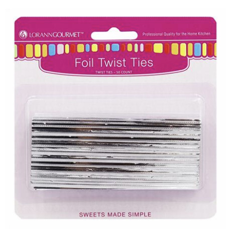 Silver Twist Ties/50