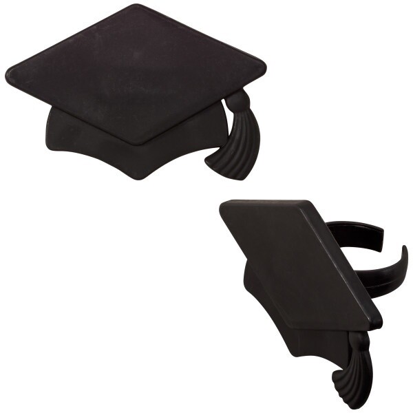 Black Grad Hat Rings/6