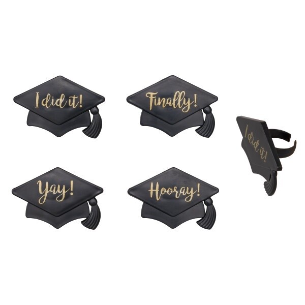Grad Hat Saying Rings/6