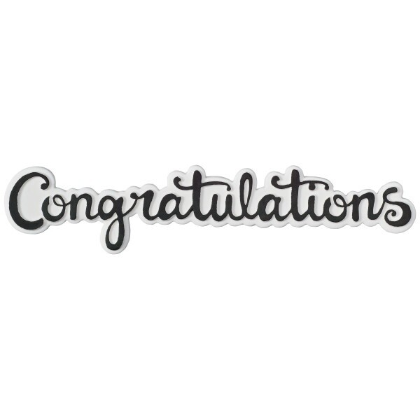 Congratulations Gum Paste Layon