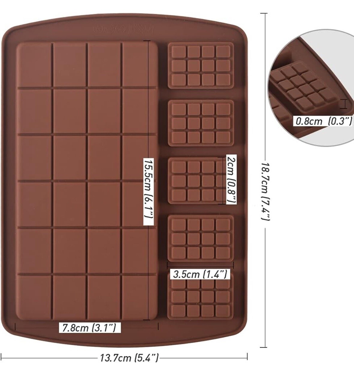 Lg. Breakaway Bar Candy Mold