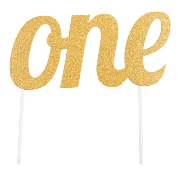 Gold "One" Cake Topper