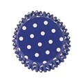 Blue Polka Dot Foil Baking Cups/30