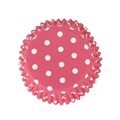 Pink Polka Dot Foil Baking Cups/30