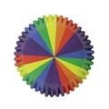 Rainbow Colours Foil Baking Cups/30
