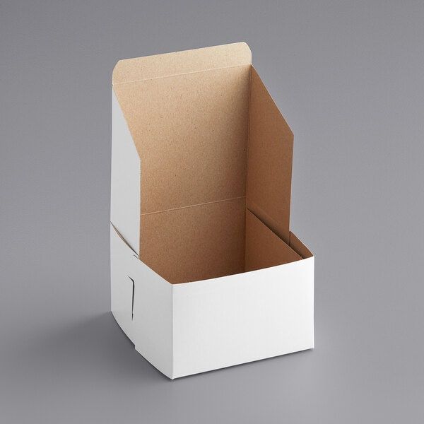 6x6x4 White Cake Box