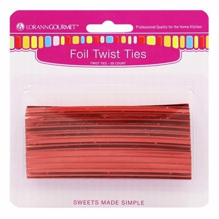 Red Twist Ties/50