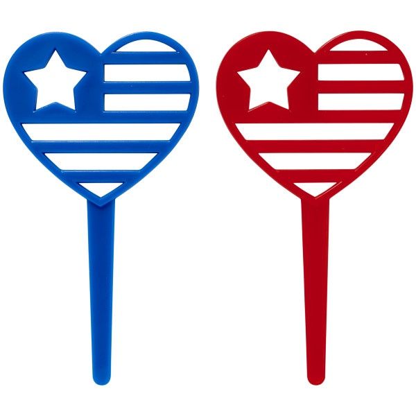 Patriotic Heart Picks/12