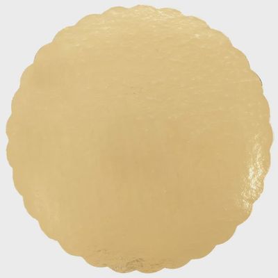 8&quot; Gold Round Scallop Board