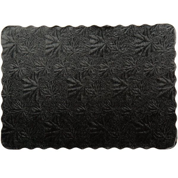 1/4 Sheet Black Scallop Board