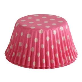 Hot Pink Polka Dot Cups/36