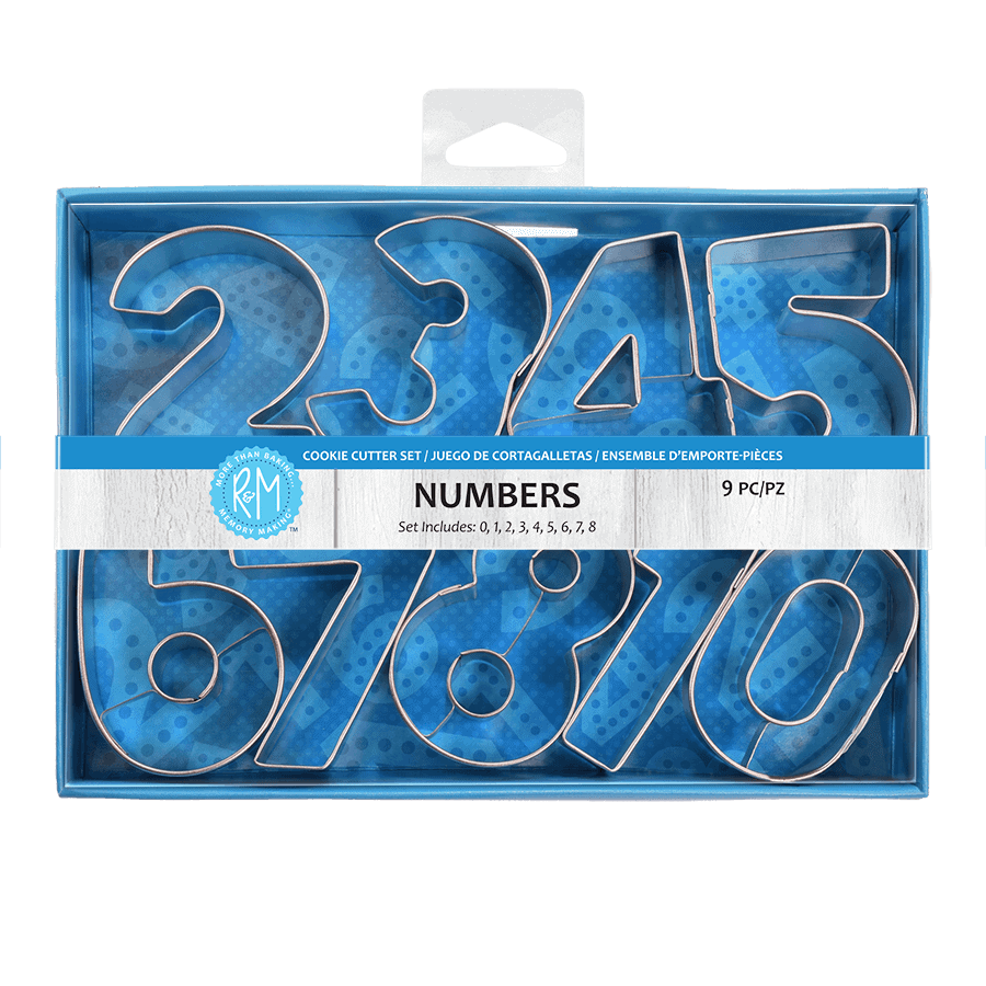 Number Set Cutters w/insets 2.5"